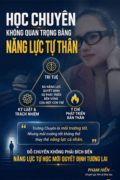 Học chuyên - Điều quan trọng không phải là trường chuyên mà là năng lực tự thân