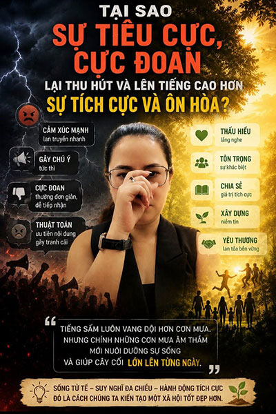 Tại sao sự tiêu cực, cực đoan lại thu hút và lên tiếng to hơn sự tích cực, ôn hòa?