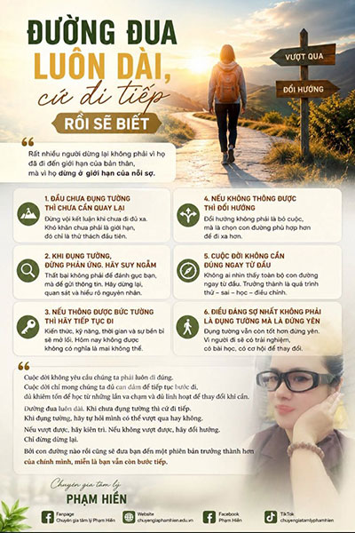 Đường đua luôn dài, cứ đi tiếp rồi sẽ biết