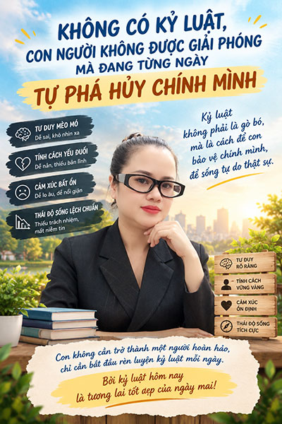 Không có kỷ luật, con người không được giải phóng mà đang từng ngày tự phá hủy chính mình